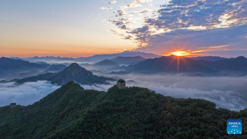 View of Great Wall in China's Hebei