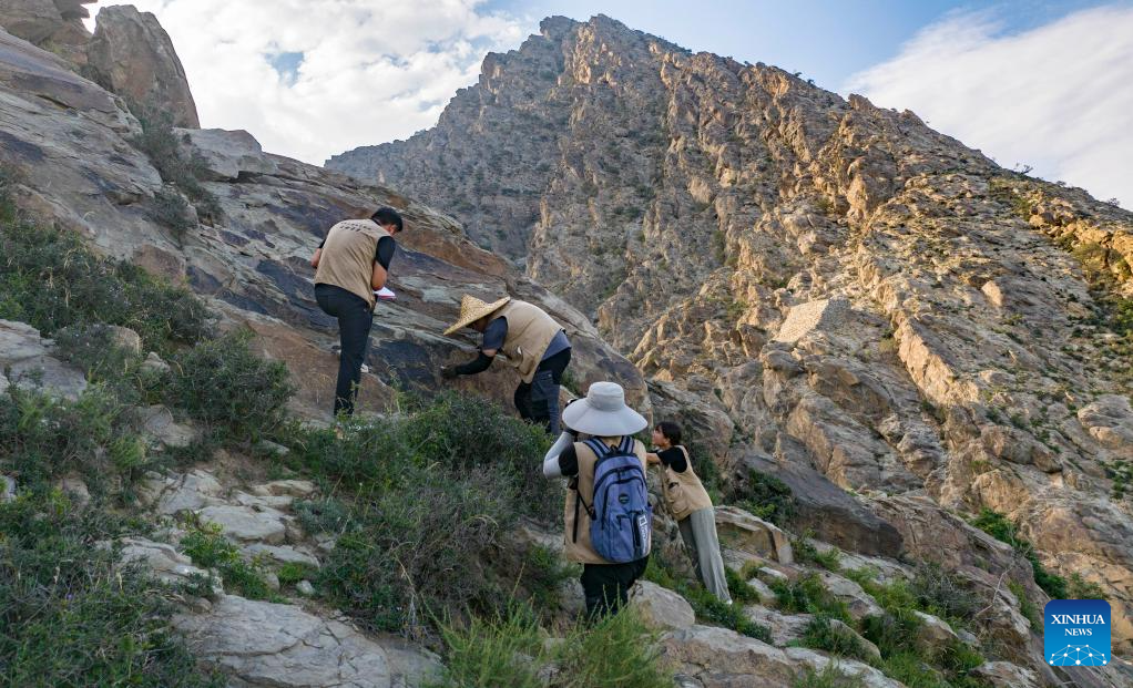 In pics: protection of cliff painting at Helan Mountain in Yinchuan