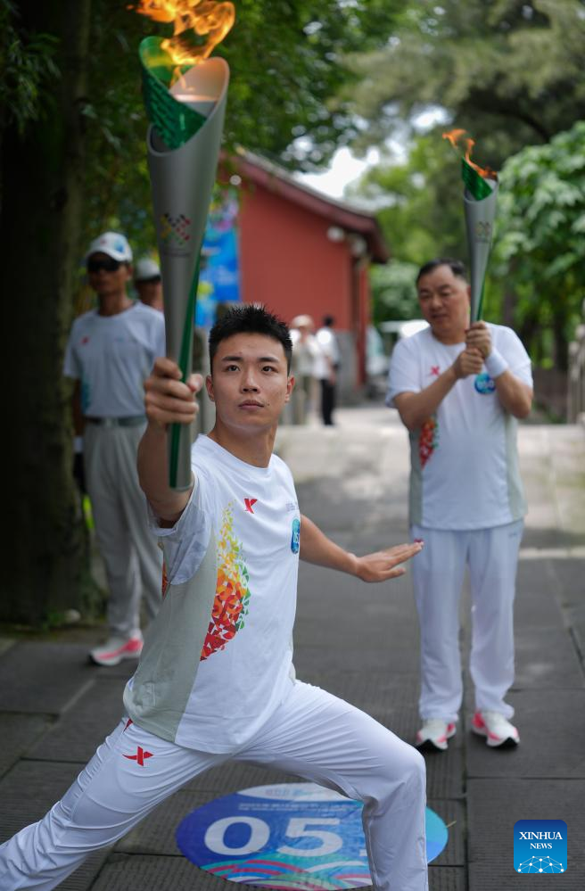 China Focus: Torch relay for World Games debuts in China, tracing cultural landmarks