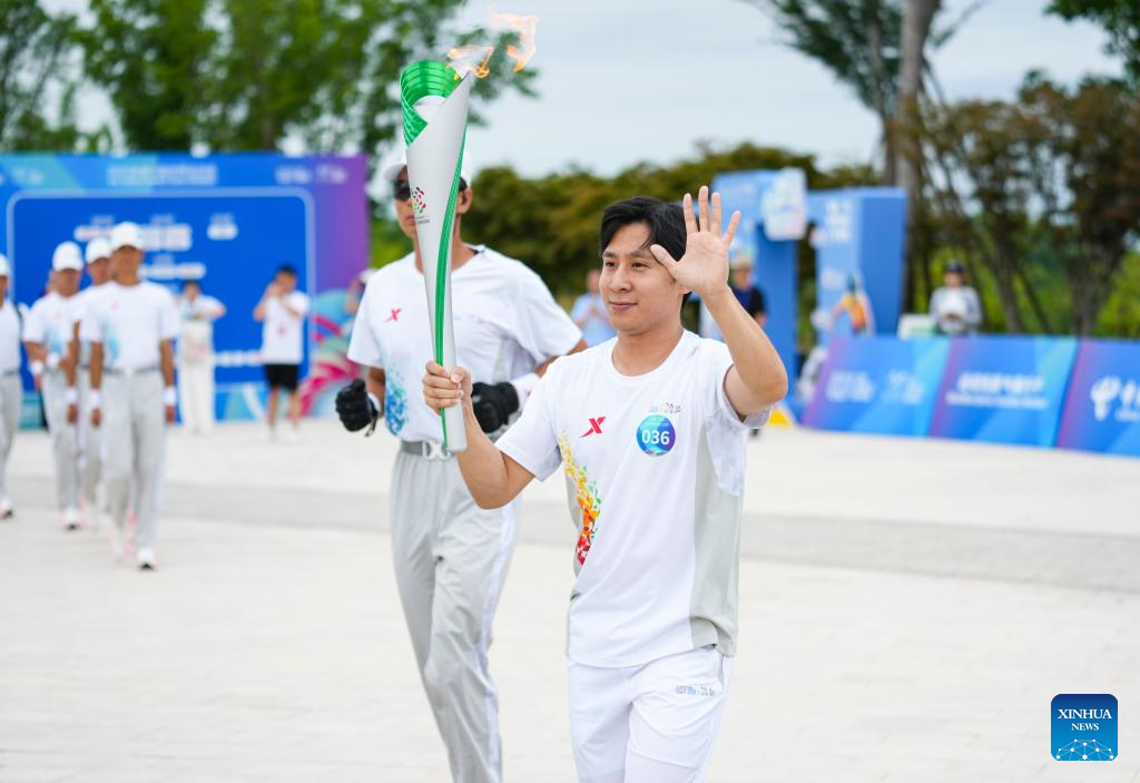 China Focus: Torch relay for World Games debuts in China, tracing cultural landmarks