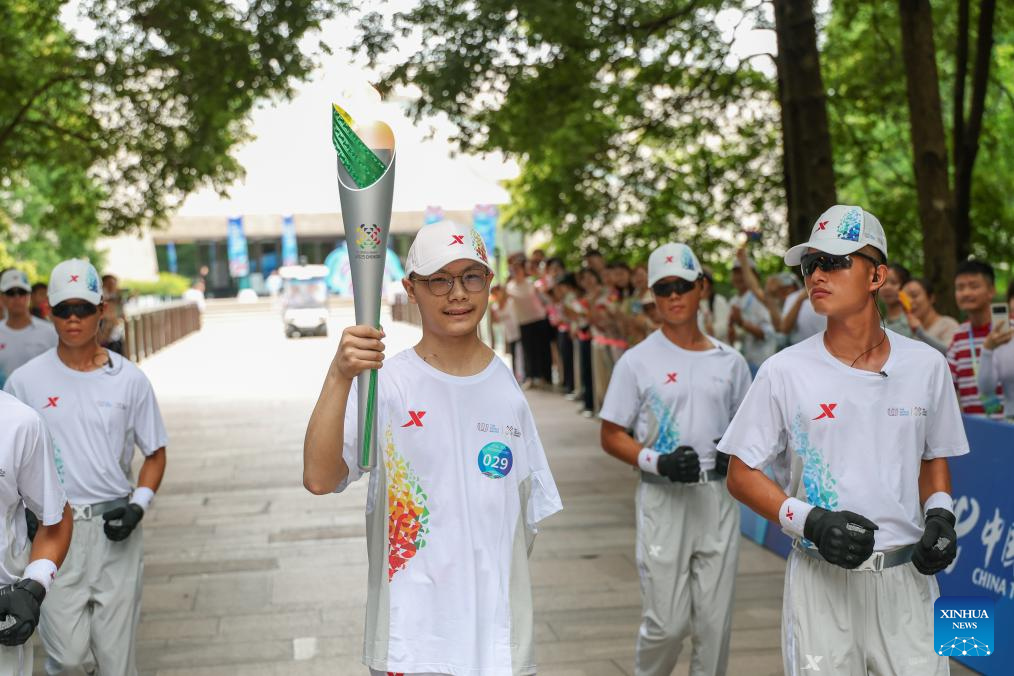 China Focus: Torch relay for World Games debuts in China, tracing cultural landmarks