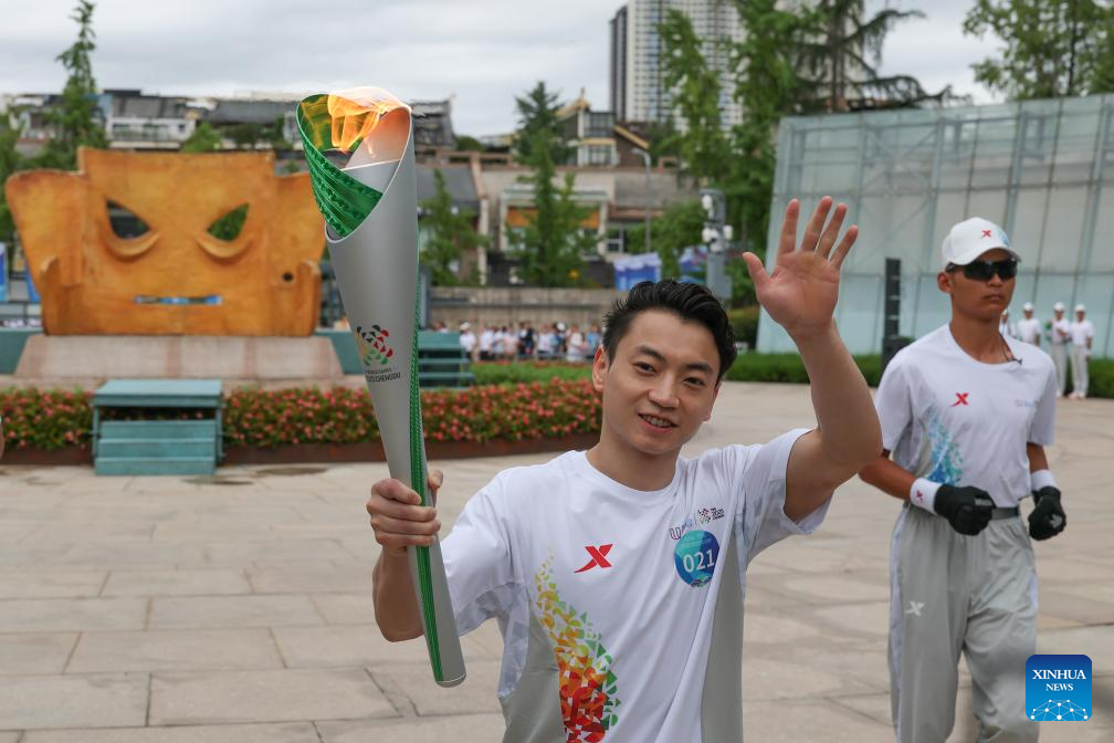 China Focus: Torch relay for World Games debuts in China, tracing cultural landmarks