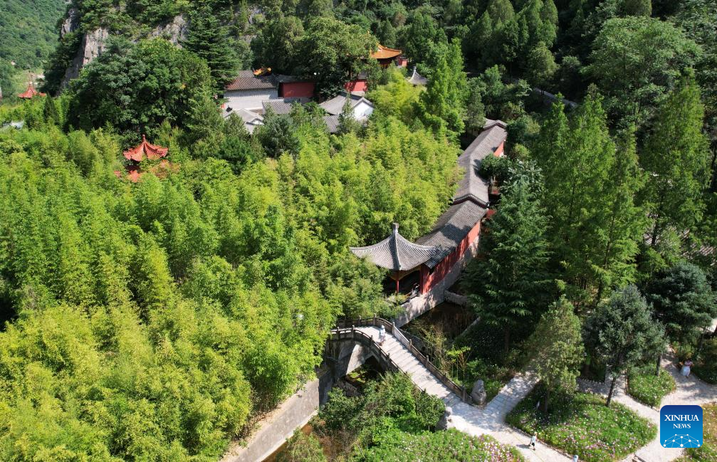 View of memorial site of ancient Chinese poet Du Fu in China's Gansu