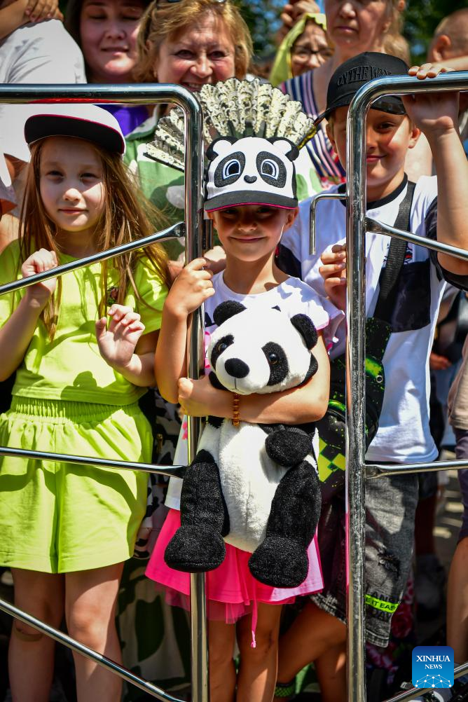 Giant panda Dingding's eighth birthday celebrated at Moscow Zoo