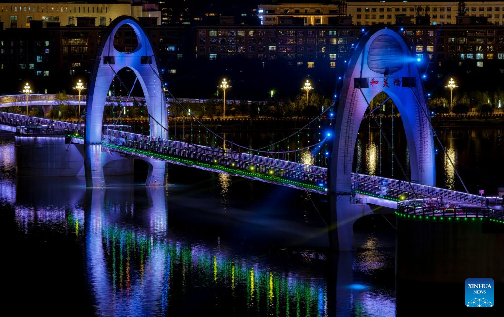 Multiple bridges across Lhasa River showcase city's development