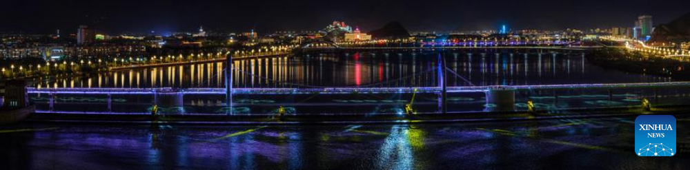Multiple bridges across Lhasa River showcase city's development