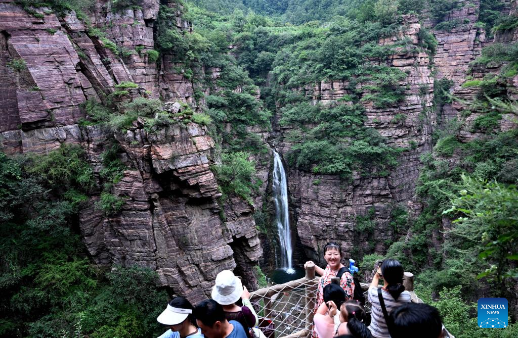 View of Wanxianshan scenic area in C China's Henan