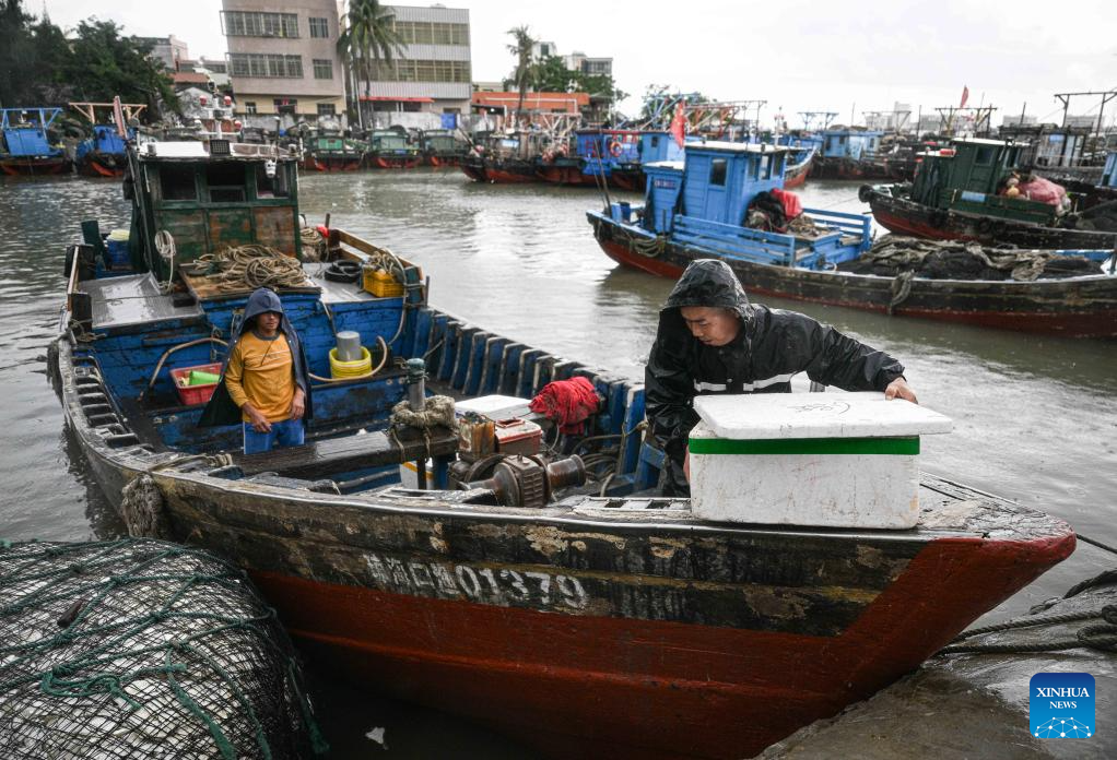 Fishing suspended due to tropical depression in China's Hainan