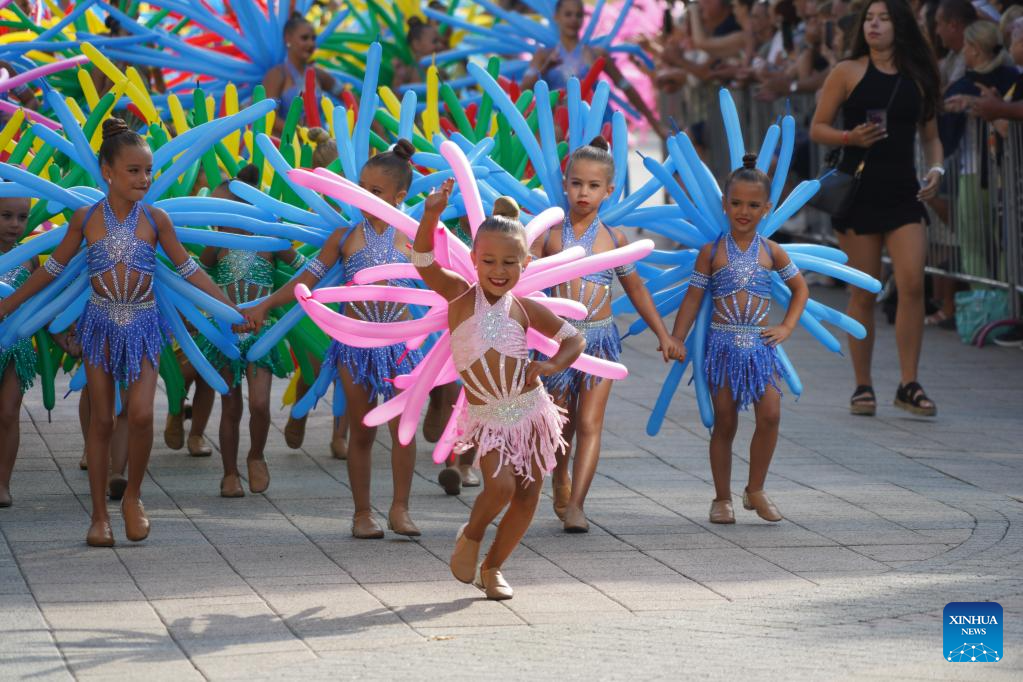 Debrecen Flower Carnival held to celebrate National Day in Debrecen, Hungary