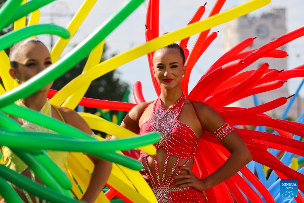 Debrecen Flower Carnival held to celebrate National Day in Debrecen, Hungary