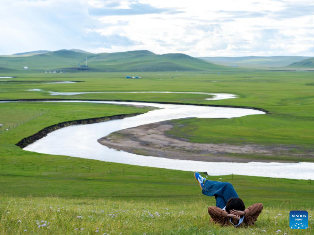 Scenery along Mergel Gol River in China's Inner Mongolia