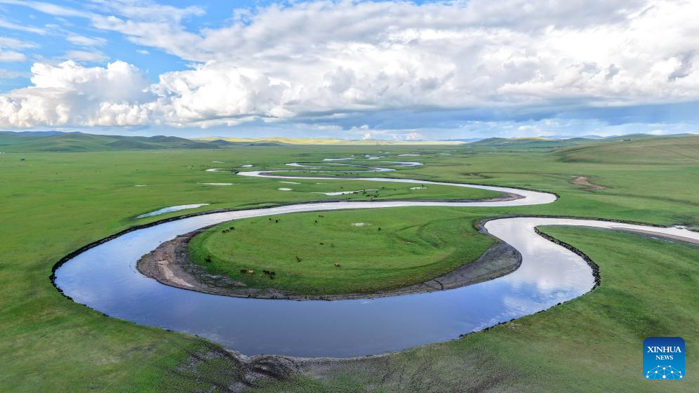 Scenery along Mergel Gol River in China's Inner Mongolia