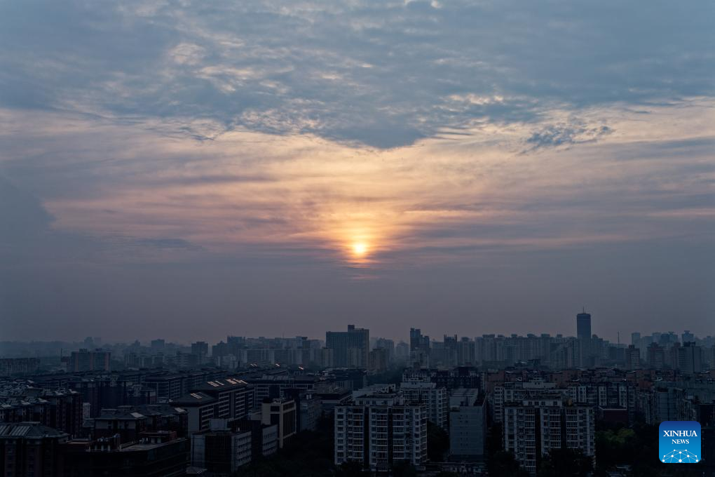 Sunrise scenery in Beijing