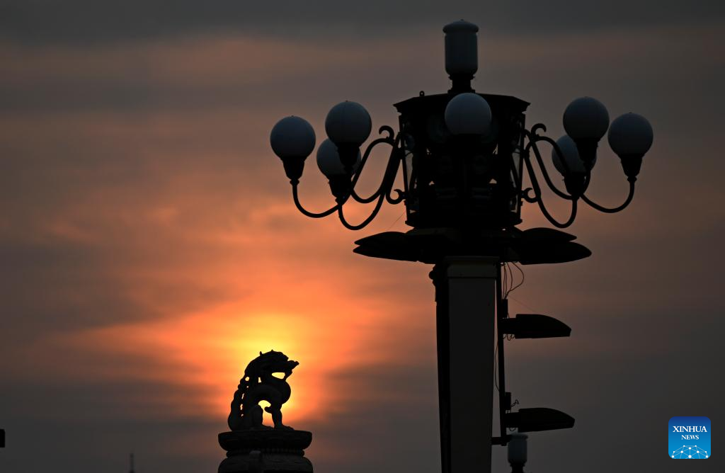 Sunrise scenery in Beijing