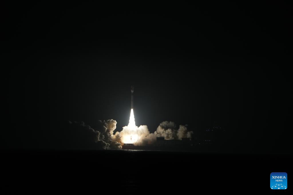 China launches new satellites from sea