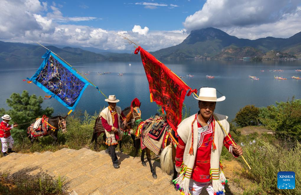 First mountain and lake circling festival of Lugu Lake kicks off in China's Sichuan
