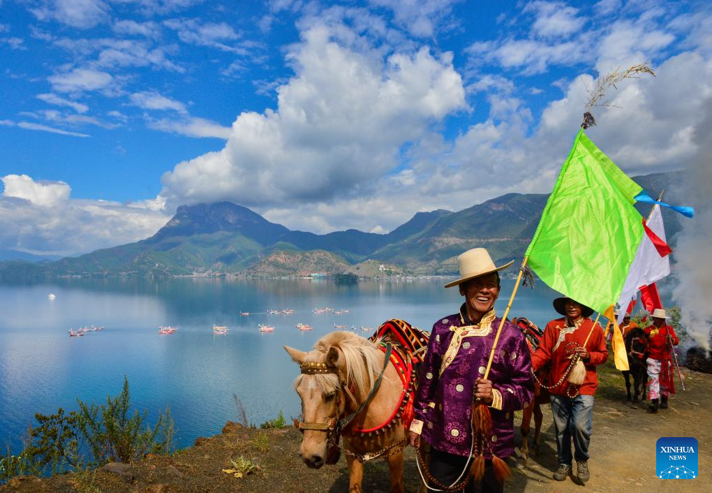 First mountain and lake circling festival of Lugu Lake kicks off in China's Sichuan