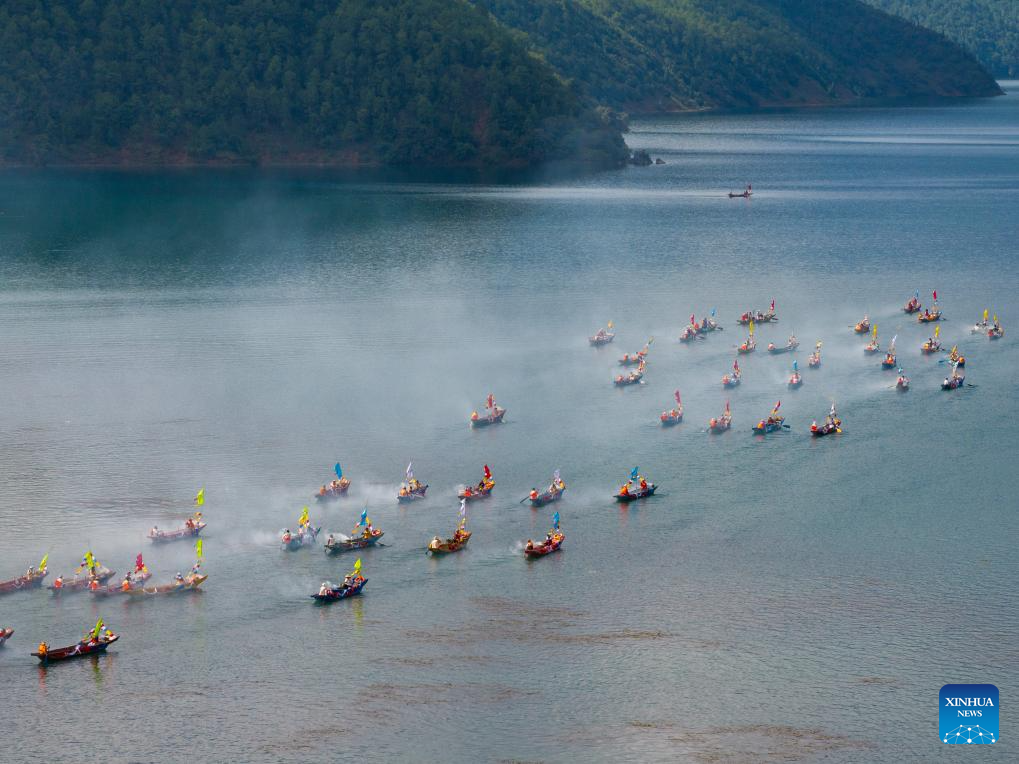 First mountain and lake circling festival of Lugu Lake kicks off in China's Sichuan