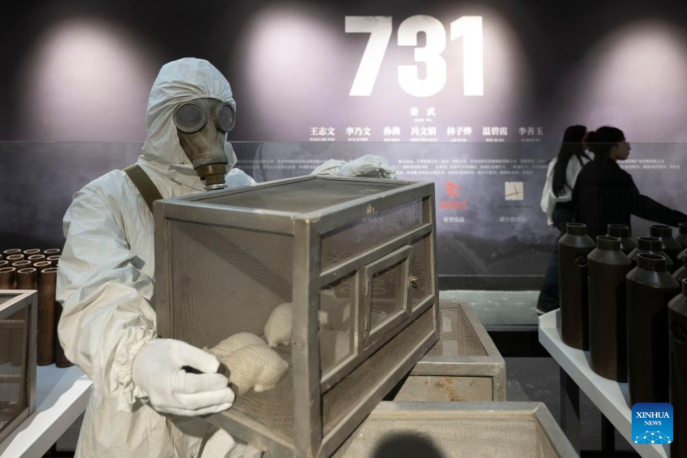 Special exhibition on shooting process of film about Unit 731 opens in China's Harbin