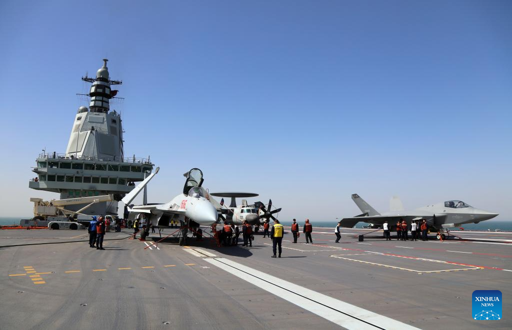Three types of aircraft complete electromagnetic catapult-assisted takeoffs, landings on China's carrier Fujian