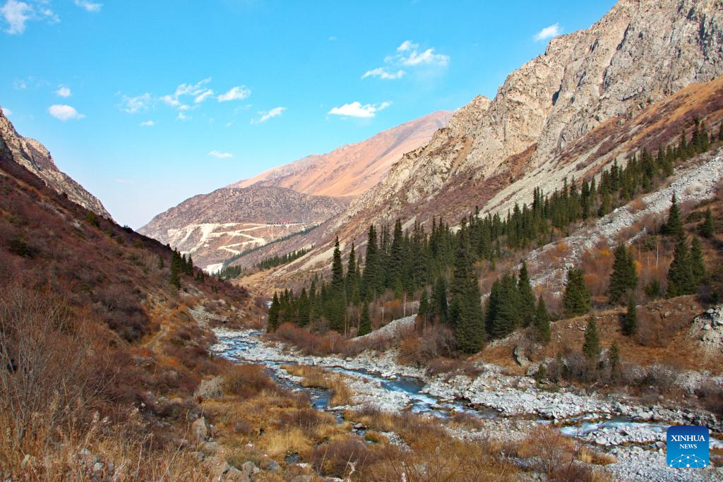 Scenery of Ala-Archa National Park in Kyrgyzstan