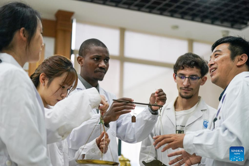 Int'l students learn traditional Chinese medicine in China's Anhui