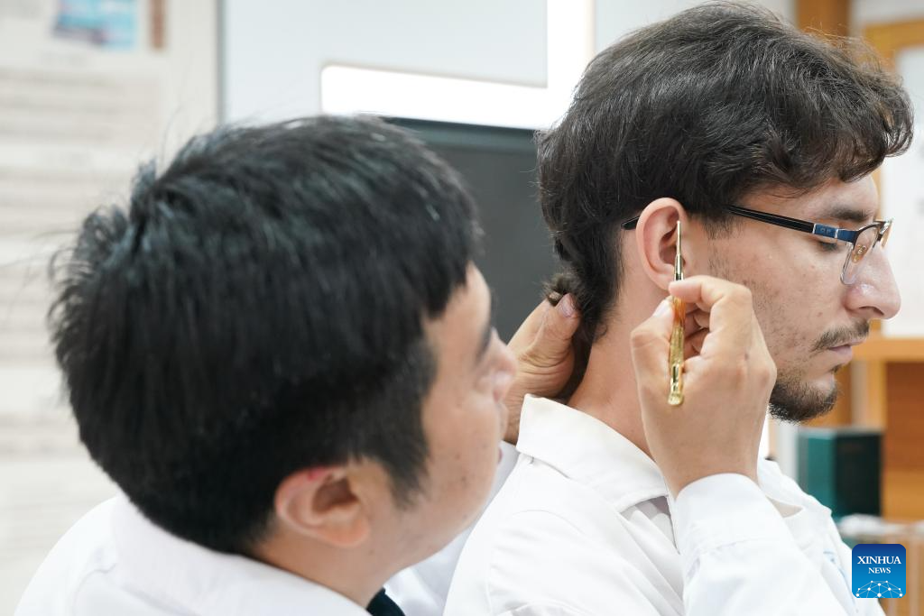 Int'l students learn traditional Chinese medicine in China's Anhui