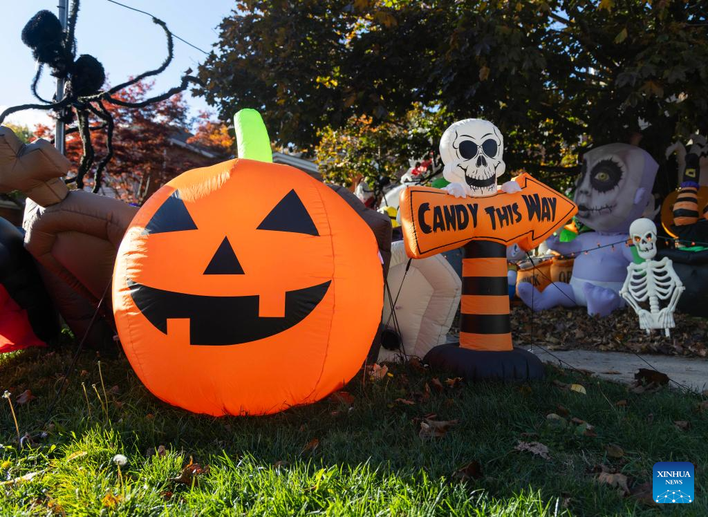 Residents start decorating houses for upcoming Halloween in Canada