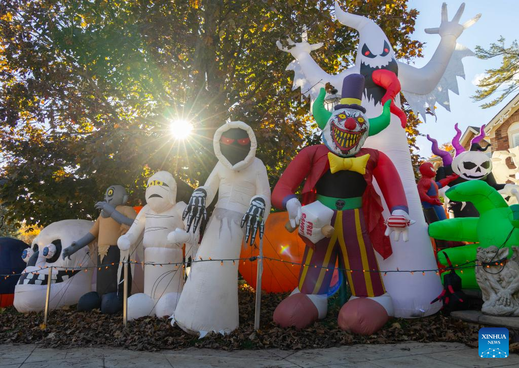 Residents start decorating houses for upcoming Halloween in Canada