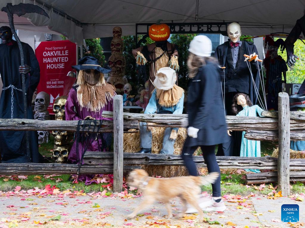 Residents start decorating houses for upcoming Halloween in Canada