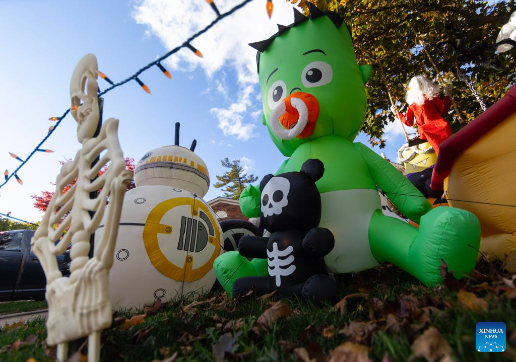 Residents start decorating houses for upcoming Halloween in Canada