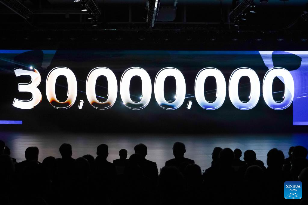 Ceremony celebrating 30 millionth car manufactured by FAW-Volkswagen held in China's Jilin