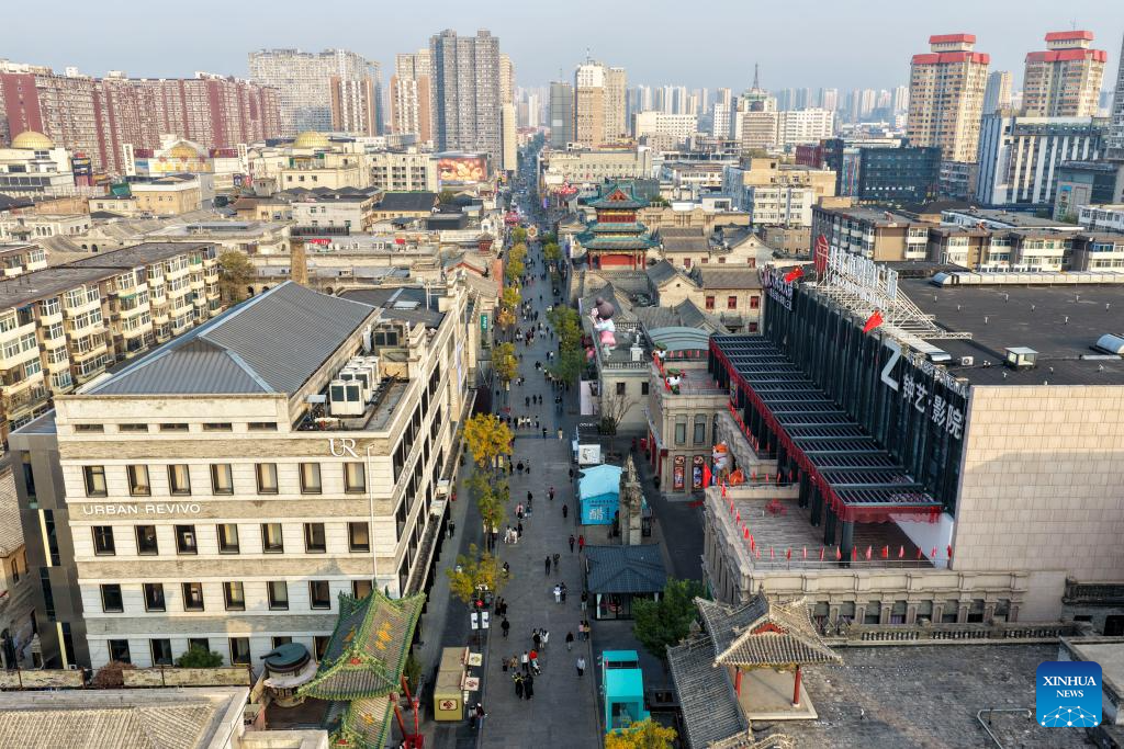 Historic Zhonglou Street in China's Taiyuan renewed with vitality