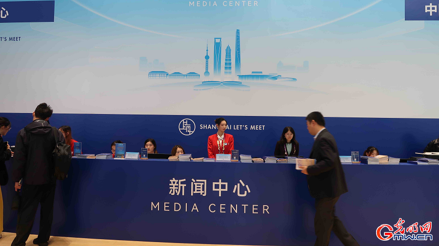 In pics: media center for 8th CIIE In pics: media center for 8th CIIE