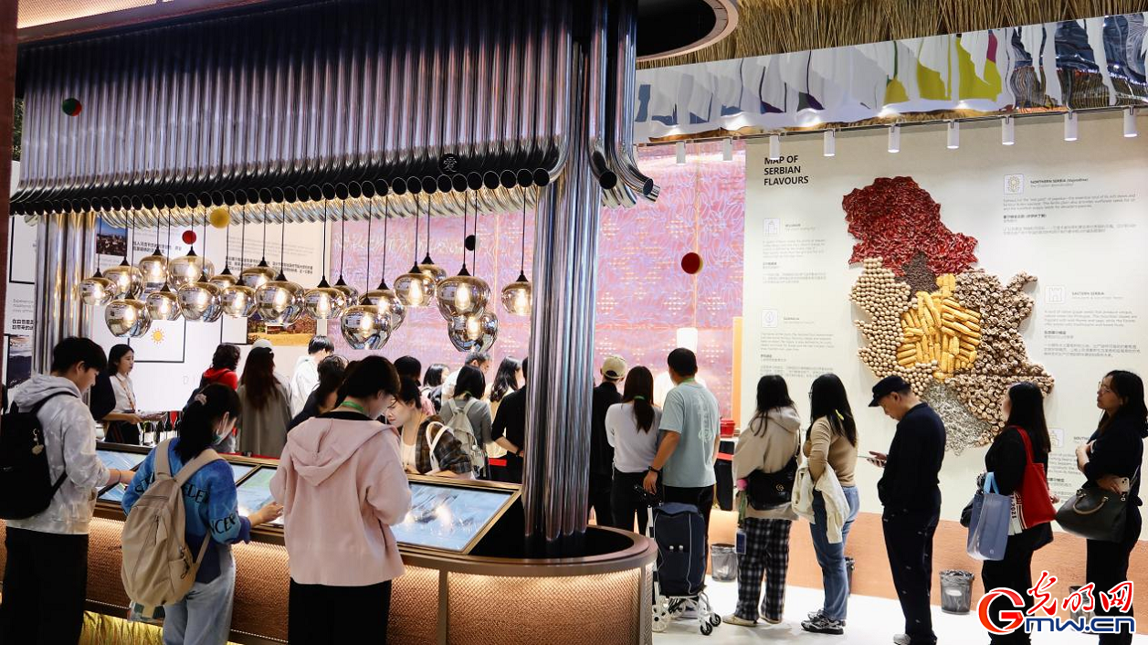 Serbia makes 8th appearance at CIIE, drawing crowds with unique traditional design and cuisine Serbia makes 8th appearance at CIIE, drawing crowds with unique traditional design and cuisine