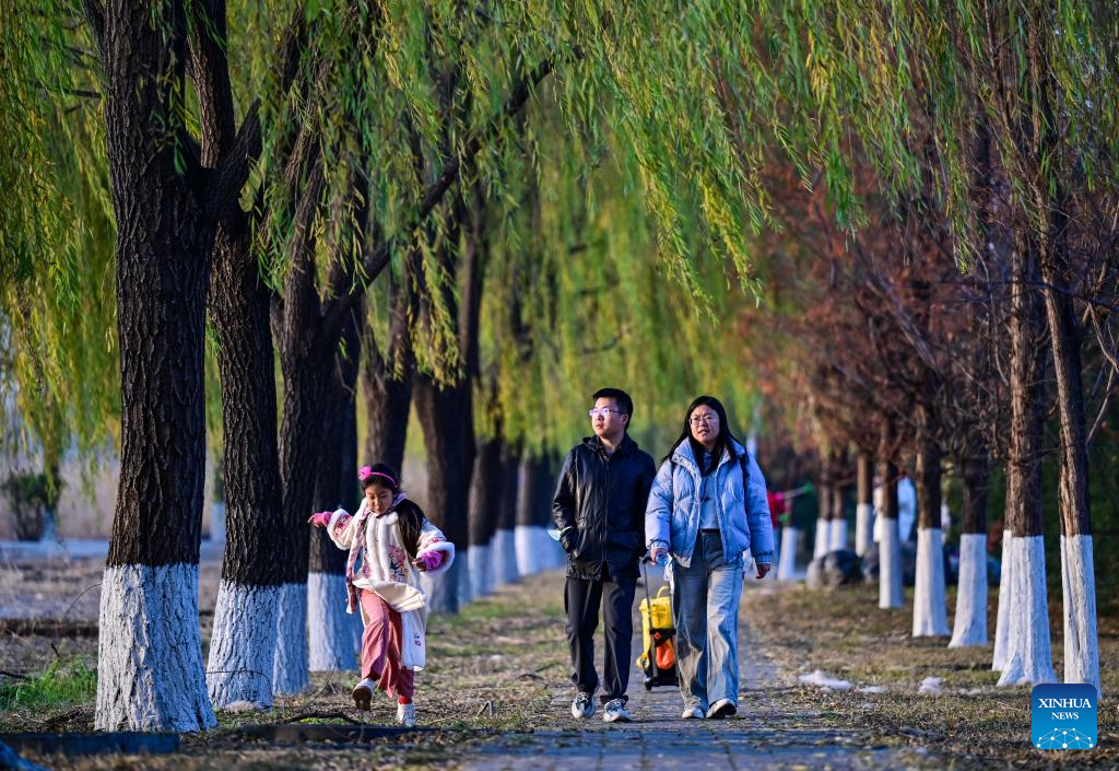 People enjoy winter scenery of Beijing