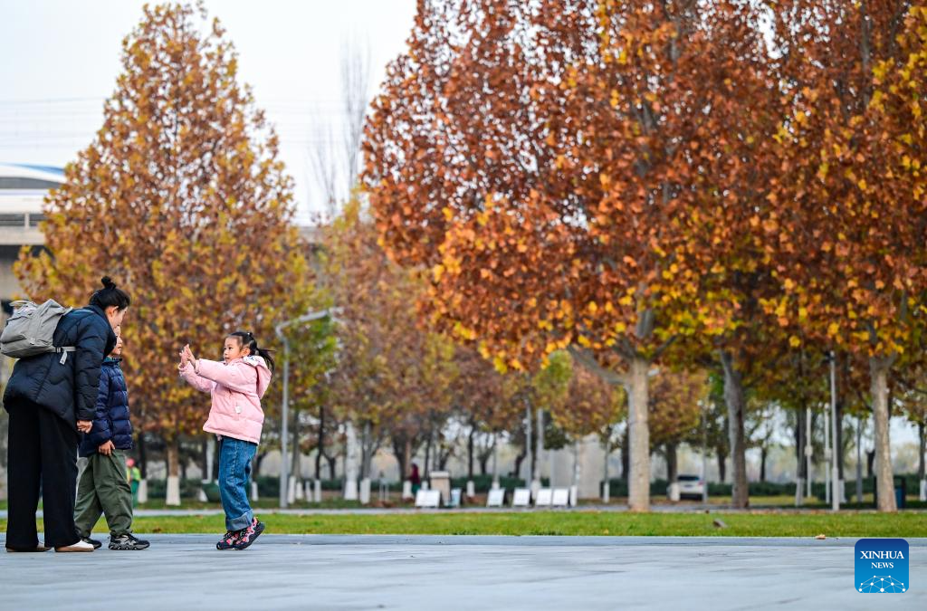People enjoy winter scenery of Beijing