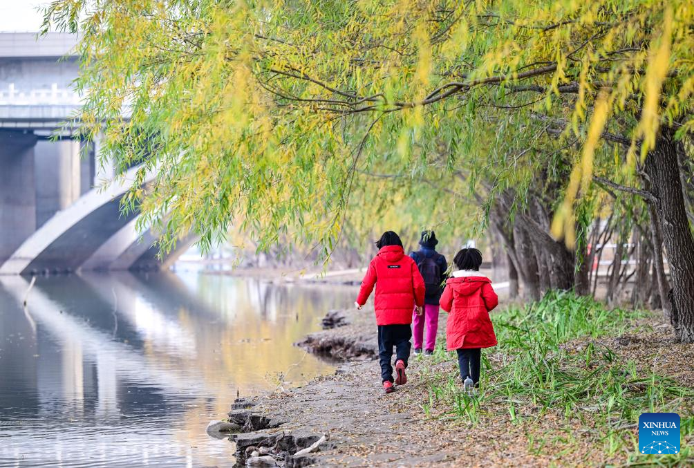 People enjoy winter scenery of Beijing