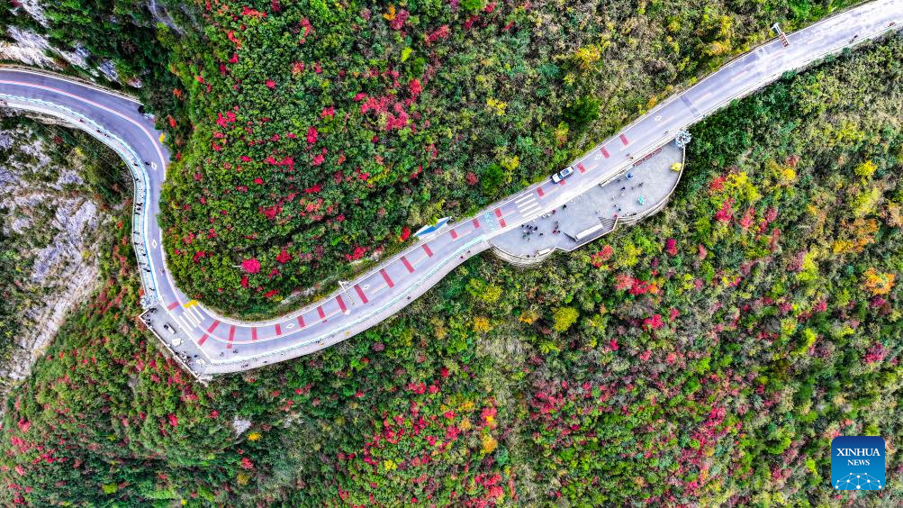 Autumn scenery of scenic spot near Wuxia Gorge in China's Chongqing