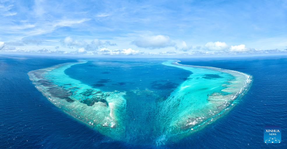 Aerial view of China's Huangyan Dao in South China Sea