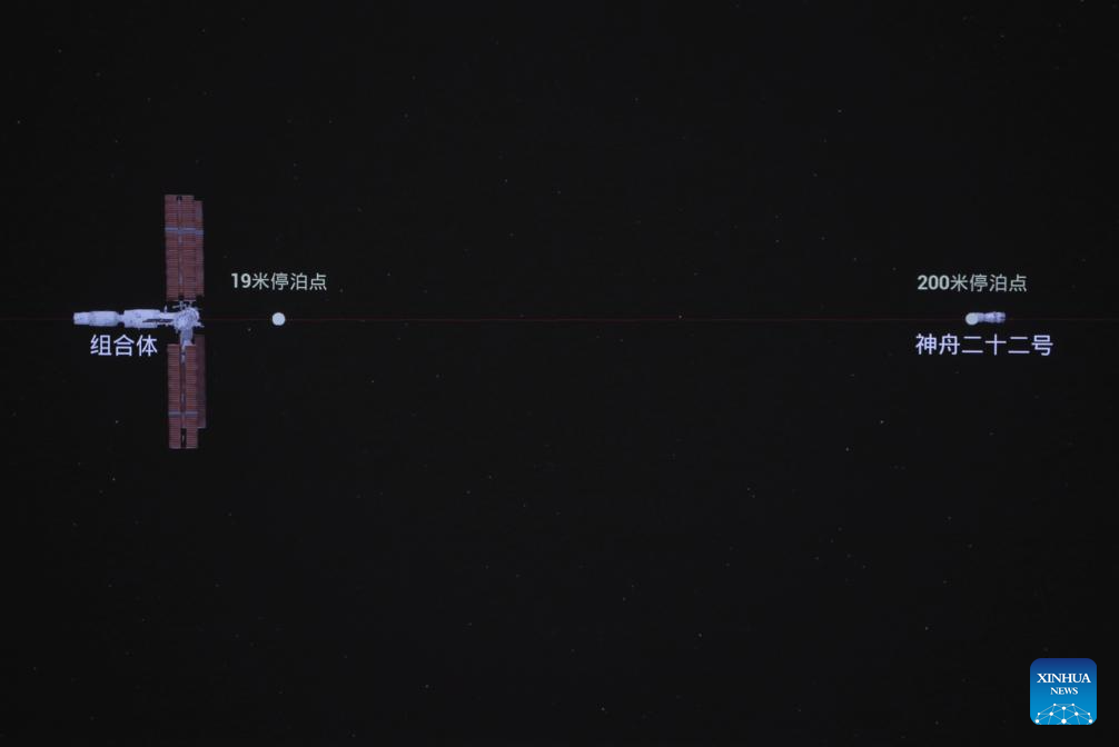 China's Shenzhou-22 spaceship docks with space station combination