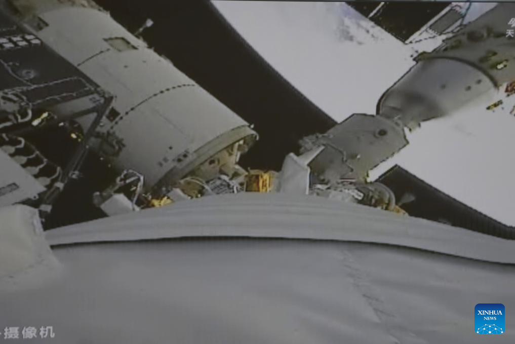 China's Shenzhou-22 spaceship docks with space station combination