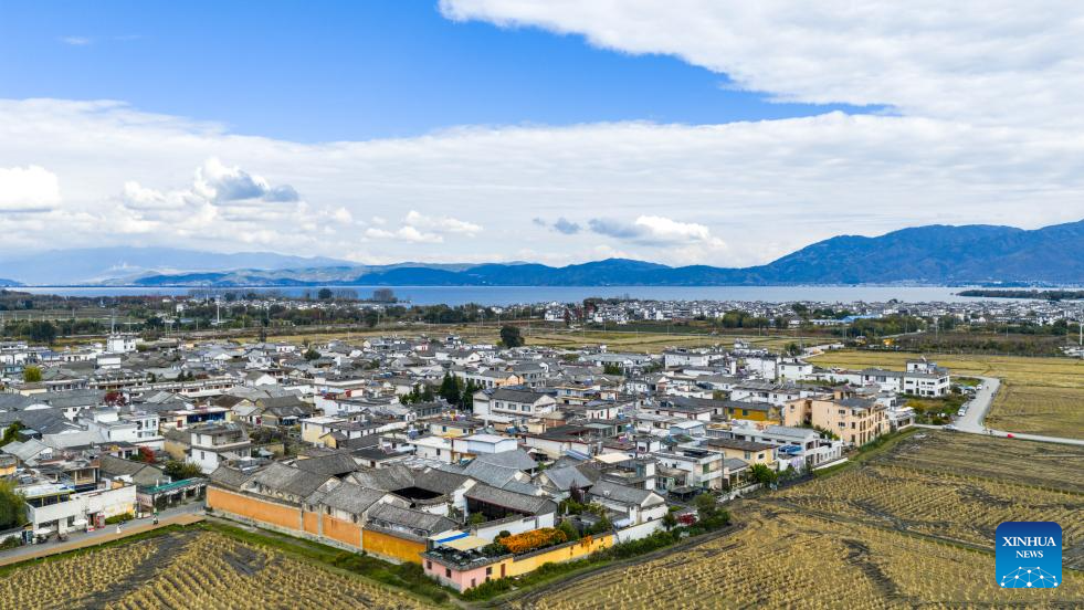 Tourists visit Xizhou old town in Dali City, China's Yunnan