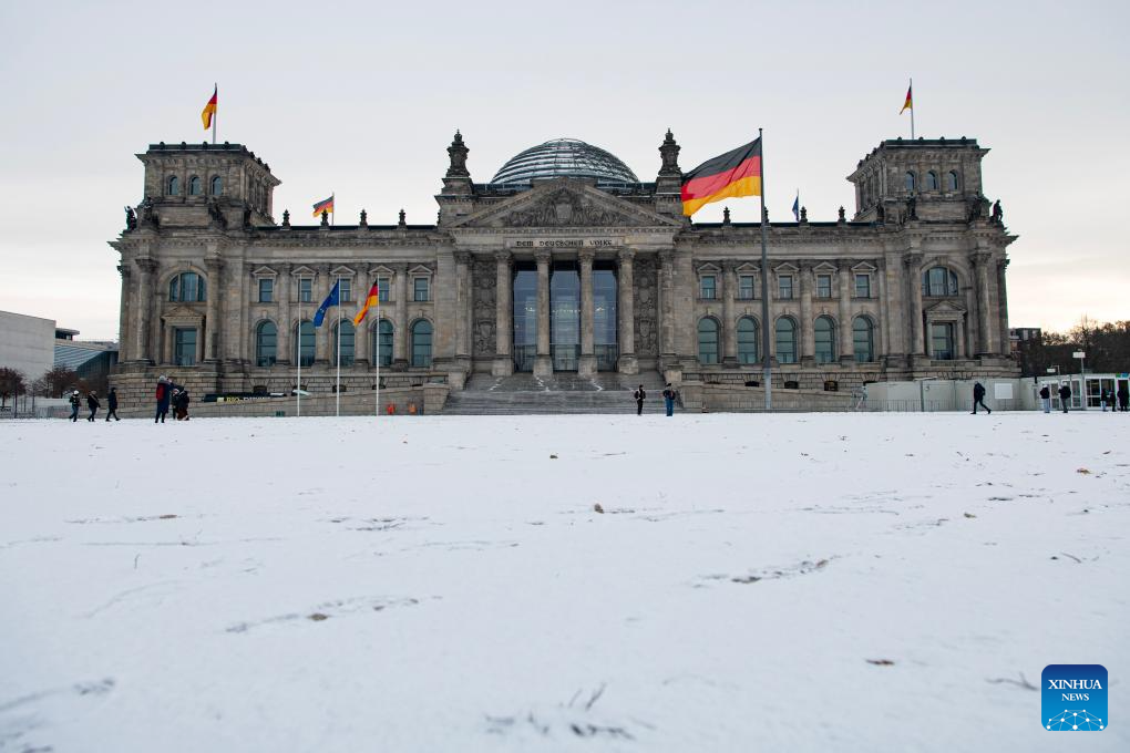 Snow view in Berlin, Germany