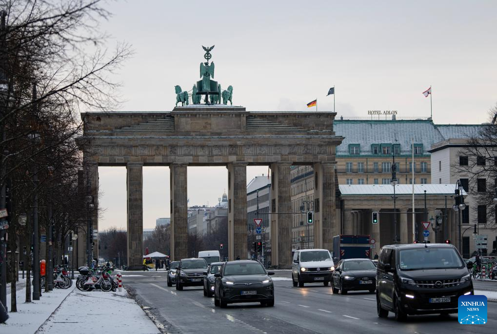 Snow view in Berlin, Germany