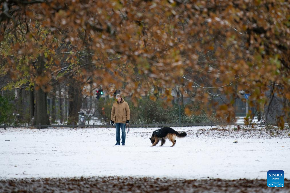 Snow view in Berlin, Germany