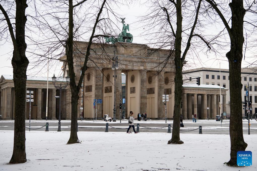 Snow view in Berlin, Germany