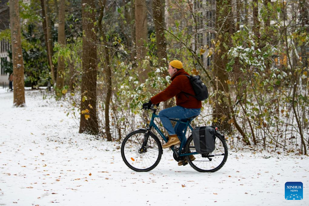 Snow view in Berlin, Germany