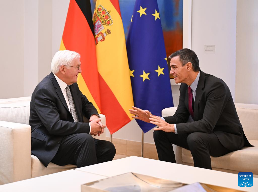 Spanish PM meets visiting German president in Madrid, Spain