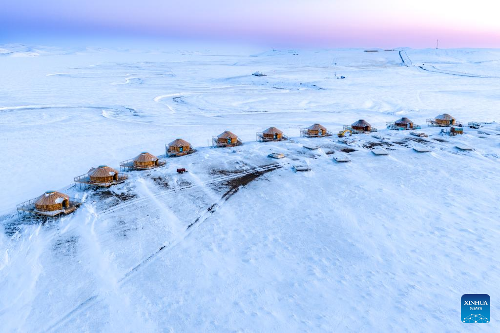 Winter scenery of Chenbarhu Banner Grassland in Hulun Buir, China's Inner Mongolia
